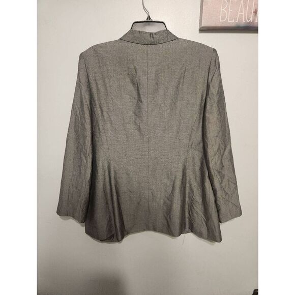 Anne Klein Blazer Jacket Womens Size 16 Gray Two Button Suit Coat - Picture 4 of 4